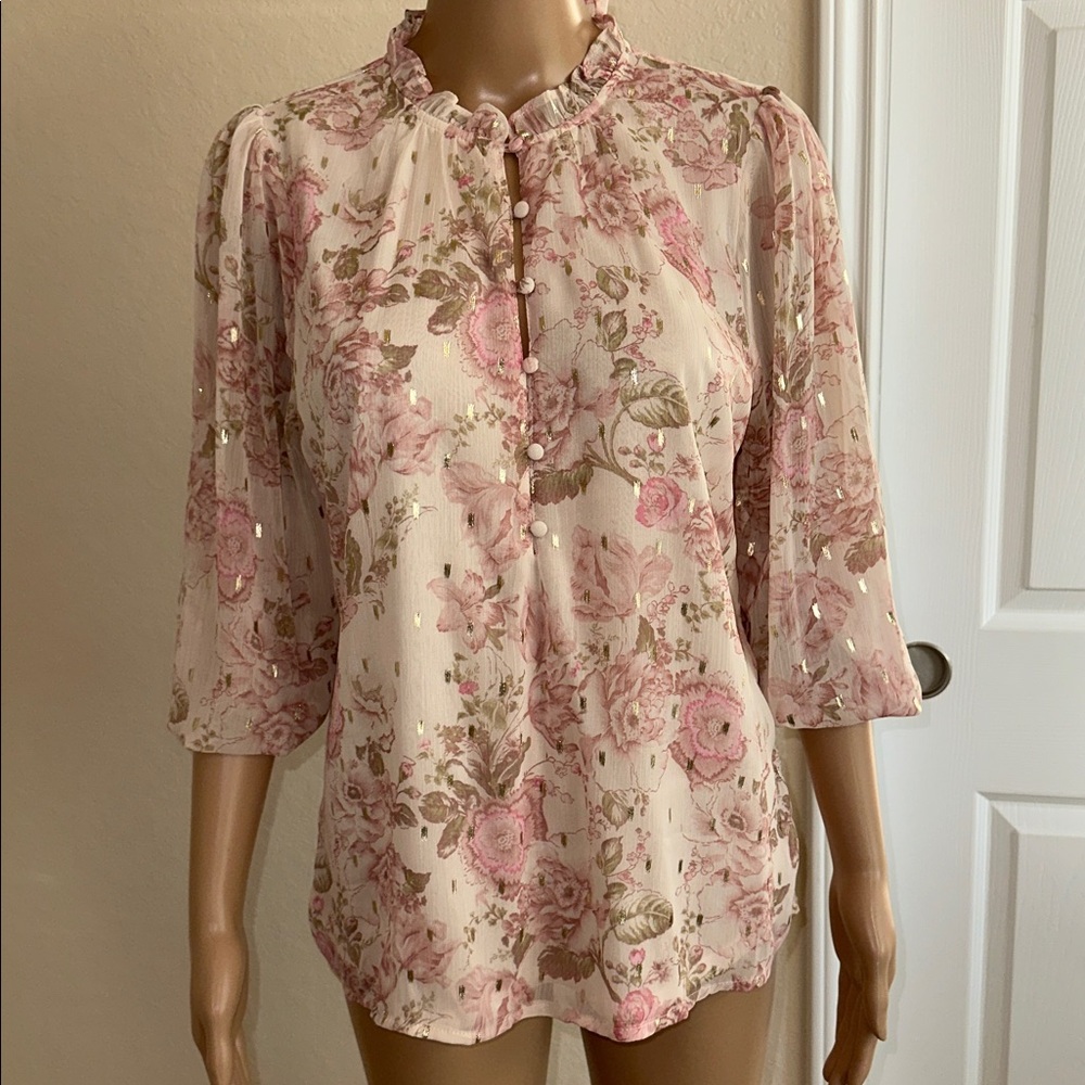 Floral Pink Blouse - Picture 2 of 14